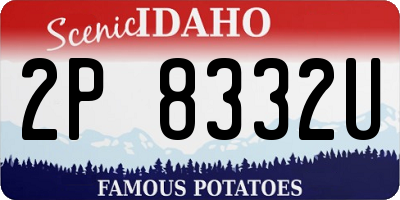 ID license plate 2P8332U