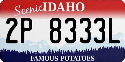 ID license plate 2P8333L