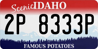 ID license plate 2P8333P