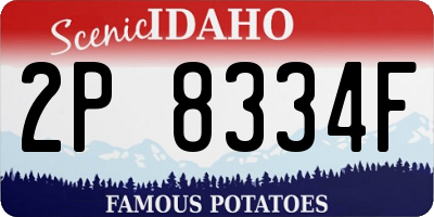 ID license plate 2P8334F