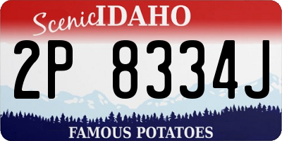 ID license plate 2P8334J