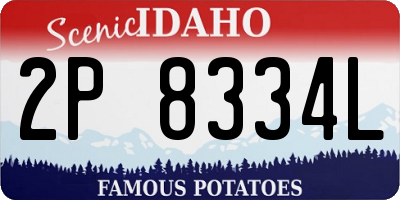 ID license plate 2P8334L