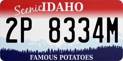ID license plate 2P8334M