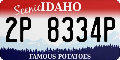 ID license plate 2P8334P