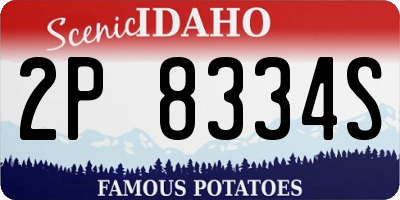 ID license plate 2P8334S