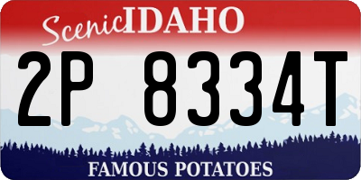 ID license plate 2P8334T