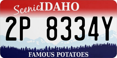 ID license plate 2P8334Y