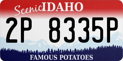 ID license plate 2P8335P