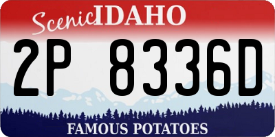 ID license plate 2P8336D