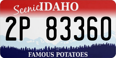ID license plate 2P8336O