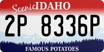 ID license plate 2P8336P