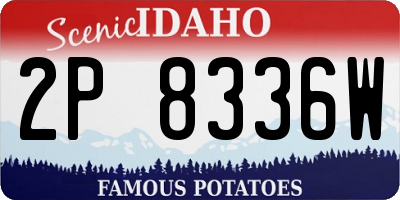 ID license plate 2P8336W