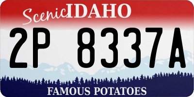 ID license plate 2P8337A