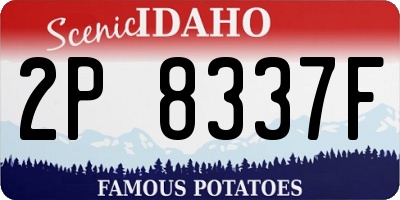 ID license plate 2P8337F