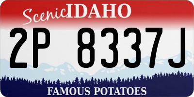 ID license plate 2P8337J