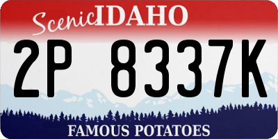 ID license plate 2P8337K