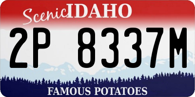 ID license plate 2P8337M
