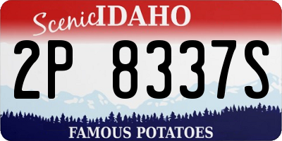 ID license plate 2P8337S