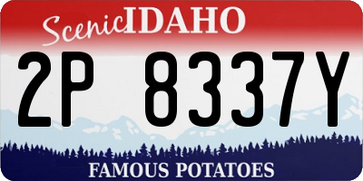 ID license plate 2P8337Y