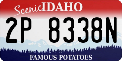 ID license plate 2P8338N