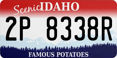 ID license plate 2P8338R