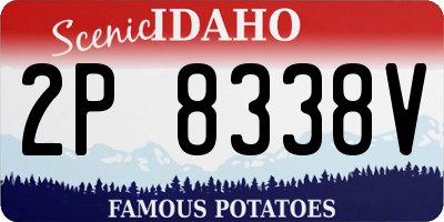 ID license plate 2P8338V