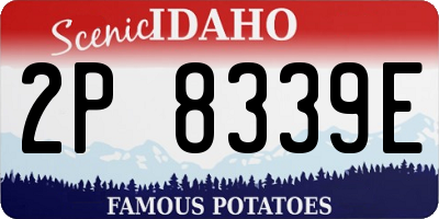 ID license plate 2P8339E