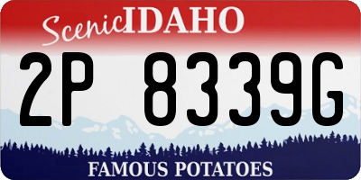 ID license plate 2P8339G
