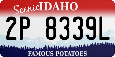 ID license plate 2P8339L