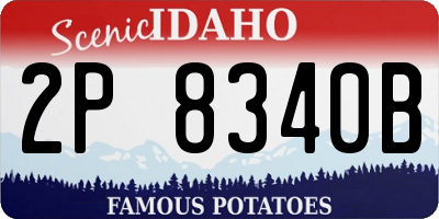 ID license plate 2P8340B