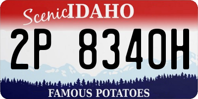 ID license plate 2P8340H