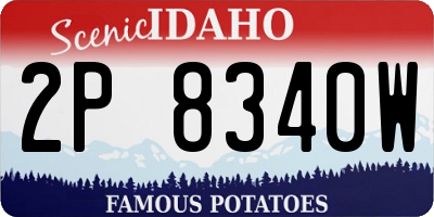 ID license plate 2P8340W