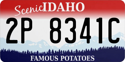 ID license plate 2P8341C