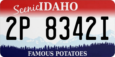 ID license plate 2P8342I