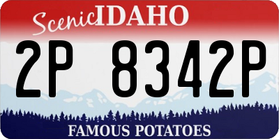 ID license plate 2P8342P