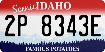 ID license plate 2P8343E