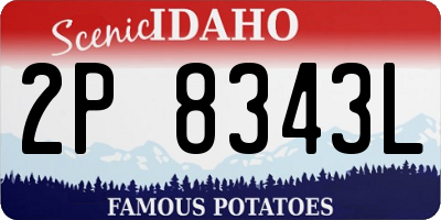 ID license plate 2P8343L