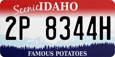 ID license plate 2P8344H