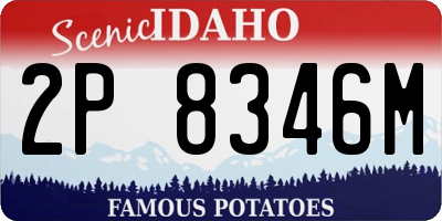 ID license plate 2P8346M