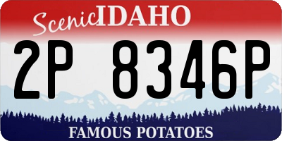 ID license plate 2P8346P