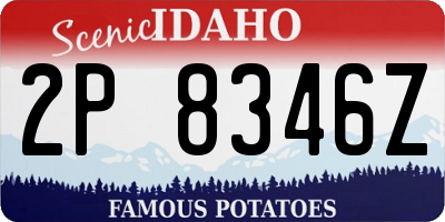 ID license plate 2P8346Z