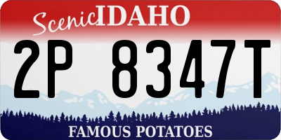 ID license plate 2P8347T