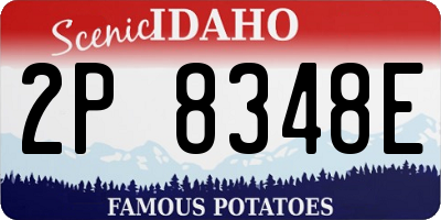 ID license plate 2P8348E