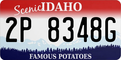 ID license plate 2P8348G