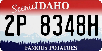 ID license plate 2P8348H