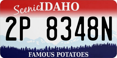 ID license plate 2P8348N