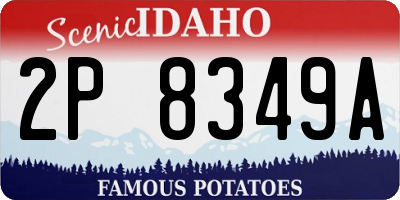 ID license plate 2P8349A