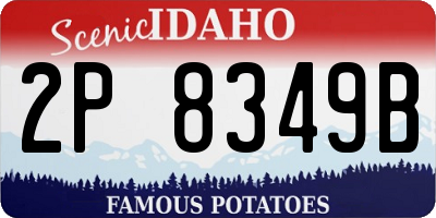 ID license plate 2P8349B