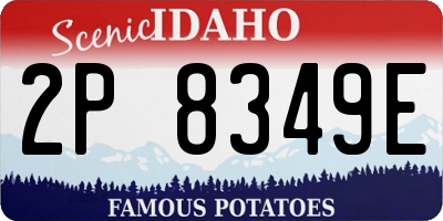 ID license plate 2P8349E