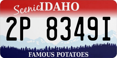 ID license plate 2P8349I